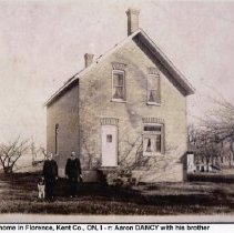 Aaron Dancy with brother in front of Florence House